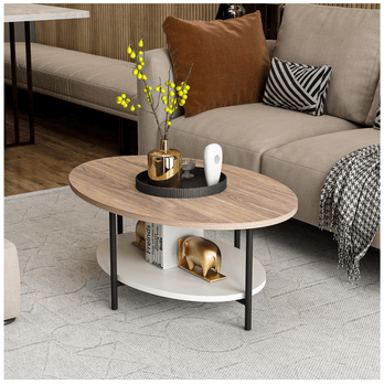 Konferenční stolek ELIS dub/bílá 1