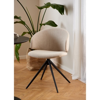 Jídelní židle ELLA béžová/matně černá 5