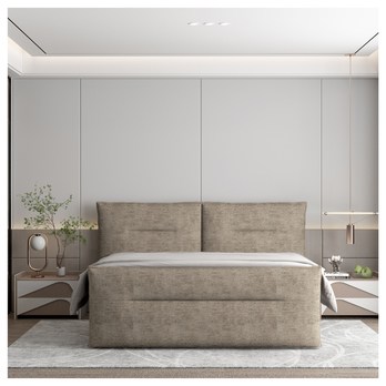 Postel boxspring ELMA hnědobéžová, 160x200 cm 4