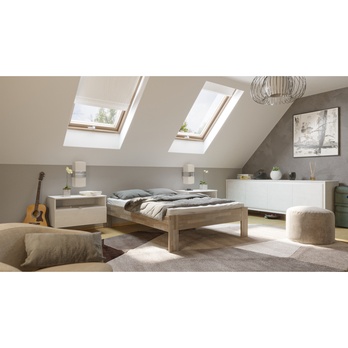 Postel ELODIE I buk olej šedá, 120x200 cm 1