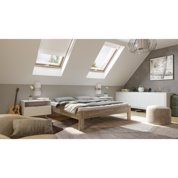 Postel ELODIE II buk olej šedá, 180x200 cm 1