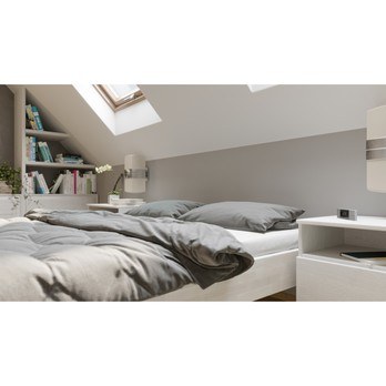 Postel ELODIE II buk olej bílá, 160x200 cm 6