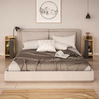 Set 2 ks nočních stolků ELOS dub/antracit 1