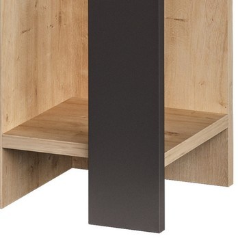 Noční stolek ELOS dub/antracit, levé provedení 2