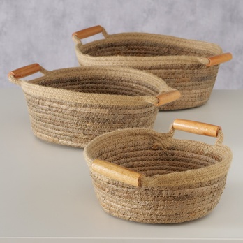 Úložný koš ELOWEN 37x13 cm, banánový list 3