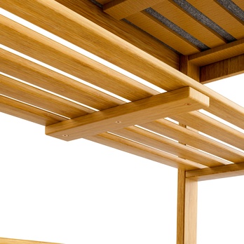 Botníková lavice ELVATE 1 akácie/šedá, šířka 70 cm 5