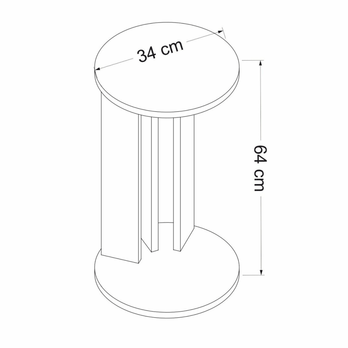 Přístavný stolek EMA ořech/antracitová 3