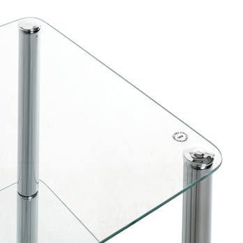 Regál EMDEN sklo/chrom, výška 77 cm 1