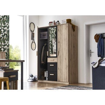 Šatní skříň EMPOLI dub sanremo/grafit 3