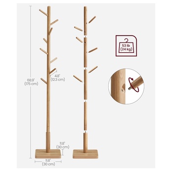 Stojanový věšák ENTRYWAY přírodní 5
