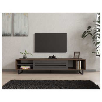 TV komoda ERAY ořech/antracitová 1