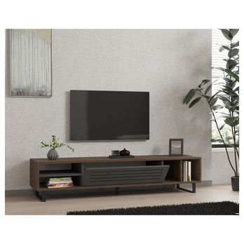 TV komoda ERAY ořech/antracitová 2