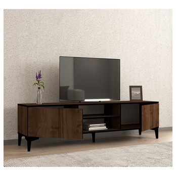 TV komoda EREM ořech/černá 2