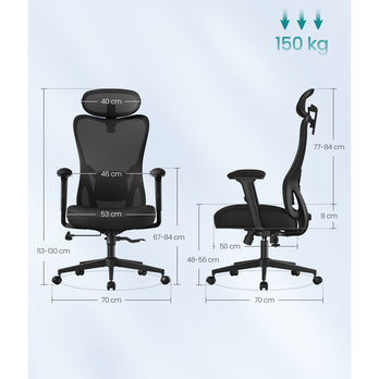 Kancelářská židle ERGO černá 6