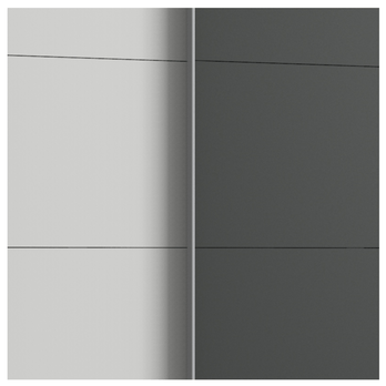 Šatní skříň ERICA grafitová/bílá, šířka 135 cm 3