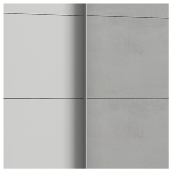 Šatní skříň ERICA šedá/bílá, šířka 135 cm 3