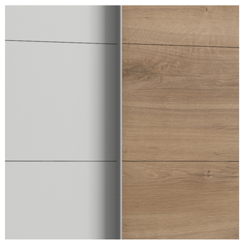 Šatní skříň ERICA přírodní/bílá, šířka 135 cm 3