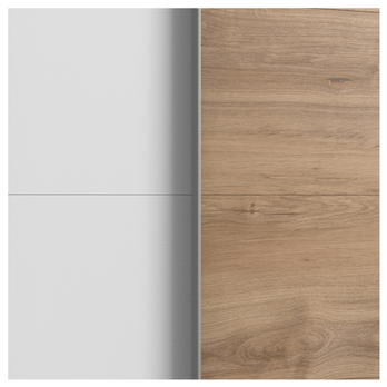 Šatní skříň ERICA přírodní/bílá, šířka 179 cm 3