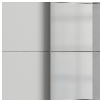 Šatní skříň se zrcadlem  ERICA šedá/bílá, šířka 135 cm 3