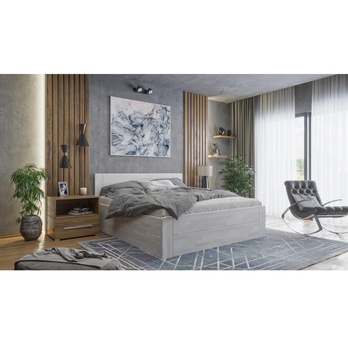 Postel ERIKA BOX buk bílý, 180x200 cm 1