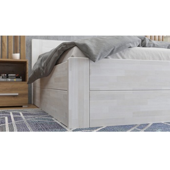 Postel ERIKA BOX buk bílý, 180x200 cm 5