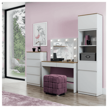 Skříň  ERNIE RM08 bílá/dub evoke 1