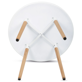Jídelní stůl ERVIN přírodní/bílá, průměr 90 cm 3