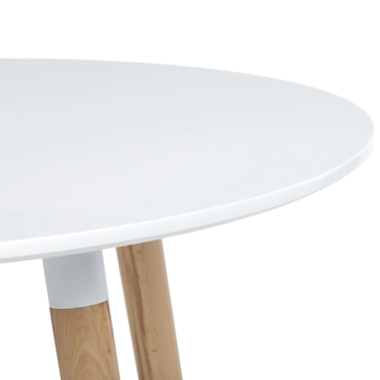 Jídelní stůl ERVIN přírodní/bílá, průměr 90 cm 4