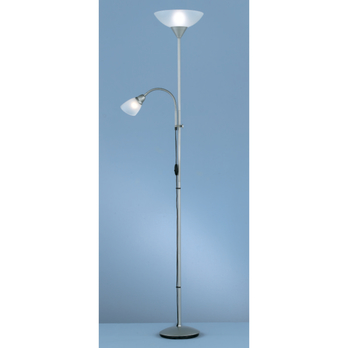 Stojací lampa ERZWO stříbrná/bílá 1
