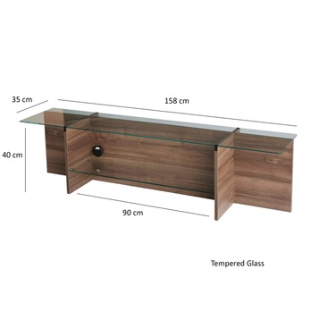 TV komoda  ESCAPE tmavý ořech 6