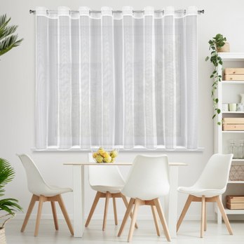 Záclona ESEL bílá, 350x150 cm, zavěšení kroužky 1