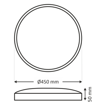Stropní svítidlo ESLA bílá/stříbrná, průměr 45 cm 5