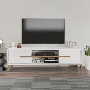 TV komoda ESLEM bílá/ořech 3