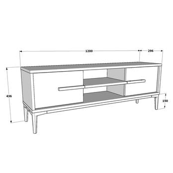 TV komoda ESLEM dub/černá 4
