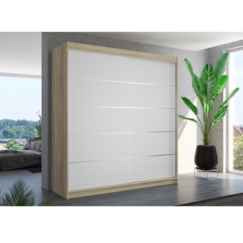 Šatní skříň ESMA dub sonoma/bílá 1