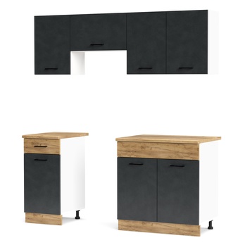 Kuchyňský blok ESPERO 180 antracitová/dub craft zlatý 2