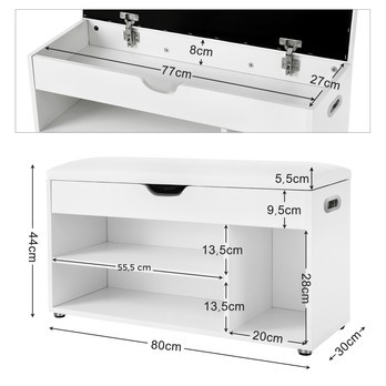 Botníková lavice ESPO 10 bílá 5