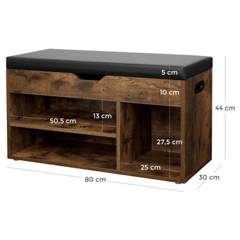 Botníková lavice ESPO 2 hnědá/černá 6