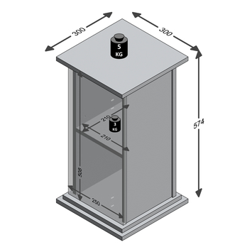 Odkládací stolek ESSEX 1 dub sonoma 3