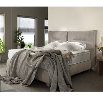 Postel boxspring ESTEE světle hnědá, 180x200 cm 1