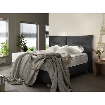 Postel boxspring ESTEE šedá, 180x200 cm 1