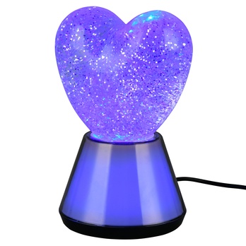 Stolní lampa ESTELLA 2 šedá/průhledná 1
