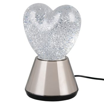 Stolní lampa ESTELLA 2 šedá/průhledná 3