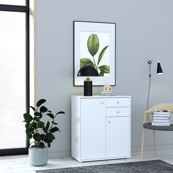 Komoda ESTERIA 3 bílá 1