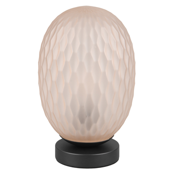 Stolni lampa FACETTE černá/jantarové sklo 1