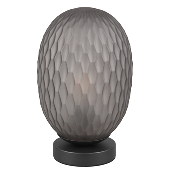 Stolni lampa FACETTE černá/kouřové sklo 1