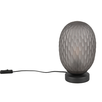 Stolni lampa FACETTE černá/kouřové sklo 3