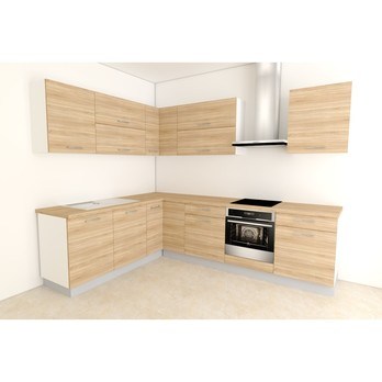 Rohová kuchyňská sestava FACHMAN B4, 277x217 cm dub sonoma 3