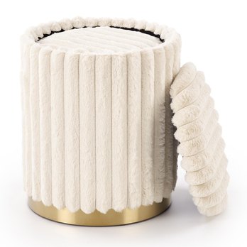 Taburet FADU krémová/zlatá, set 2 ks 1