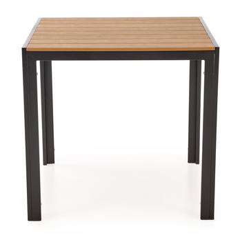 Zahradní stůl FAIRRU černá/hnědá, šířka 80 cm 2